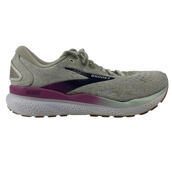 Brooks Shoes - Brooks Ghost Shoes Womens Size 8.5 Gray White Purple Cushioned Running Sneakers